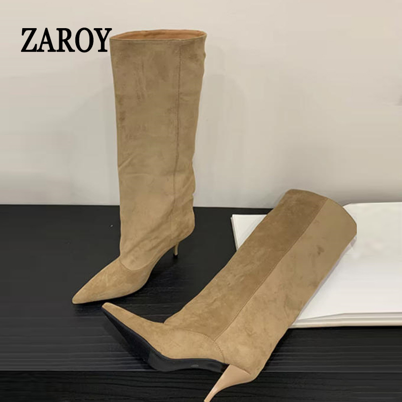 ZAROY Sepatu Bot Wanita Seting - Knee High Boots Women ulasan dan harga