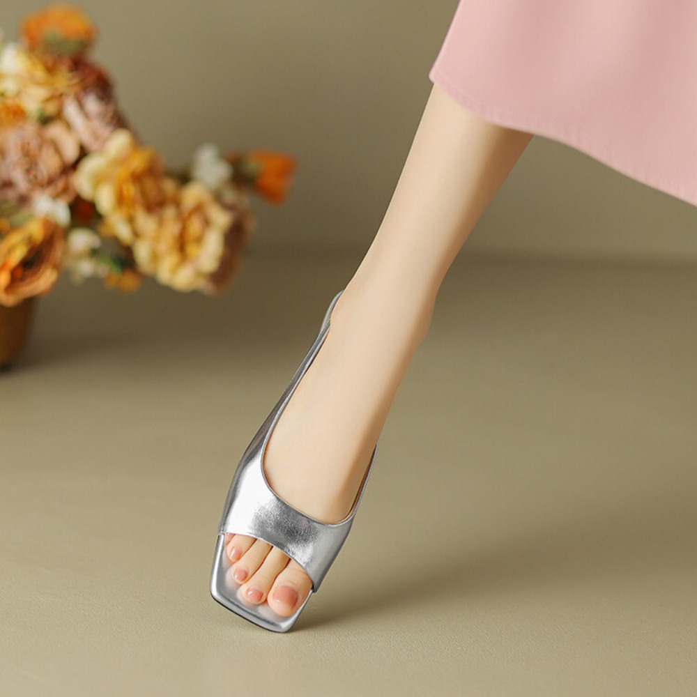 Sandal Wanita Model Mules Hak  - Mule Slip On ulasan dan harga