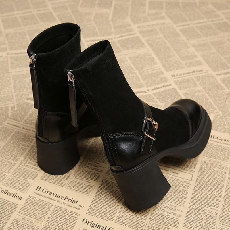 Sepatu Bot Ankle Platform Wani - Sock Boot Women ulasan dan harga