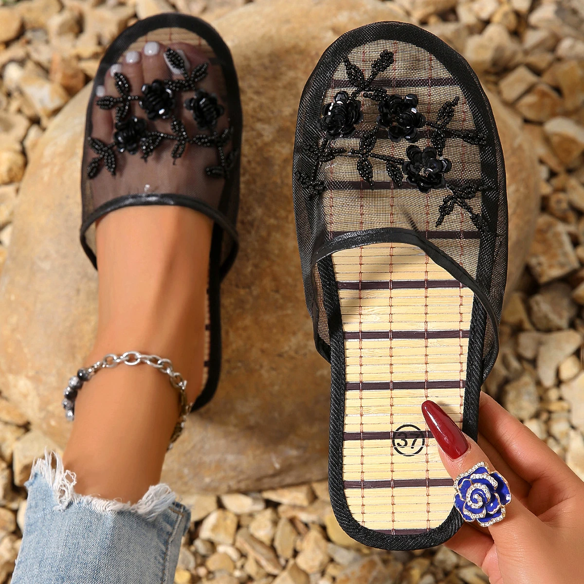 Sandal Selop Wanita Berbahan J - Mule Slip On ulasan dan harga