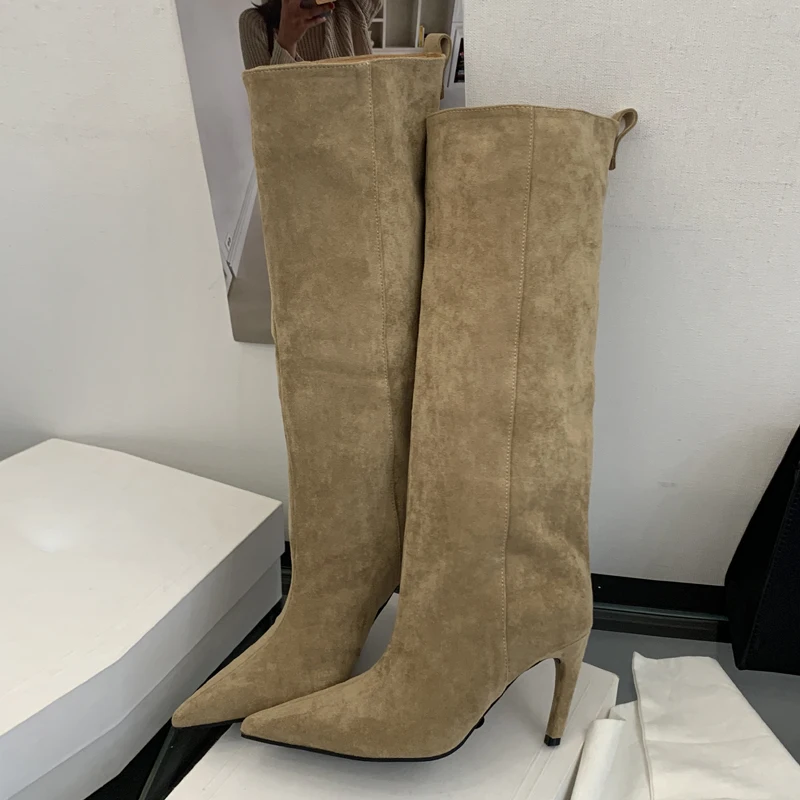 Eilyken Sepatu Bot Wanita Hak  - Knee High Boots Women ulasan dan harga