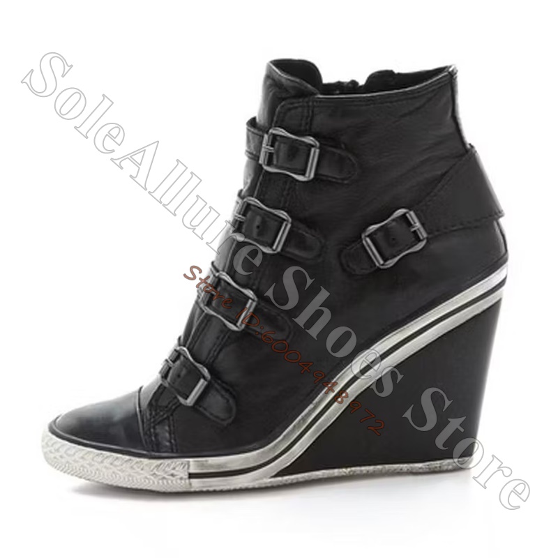 Sepatu Sneakers Wedge Tinggi B - Knee High Boots Women ulasan dan harga